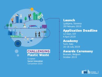 A slide showing the details of the EUSIC Challenge Plastic Waste competition 2019