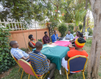 Nesta and E4I facilitating a focus group with end-users in Masaka, Uganda