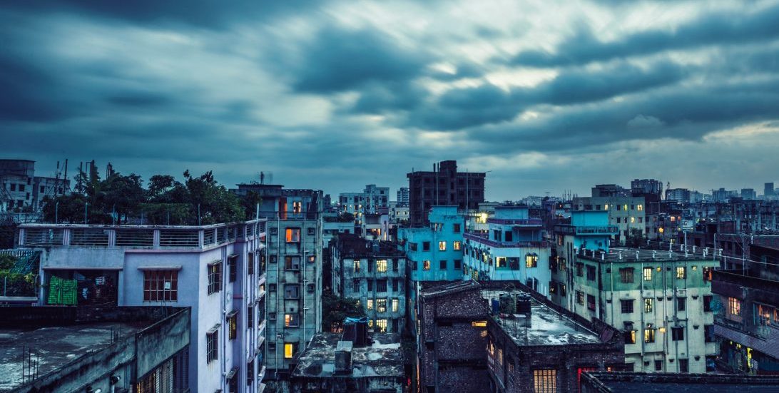 A landscape of high rise buildings in Bangladesh