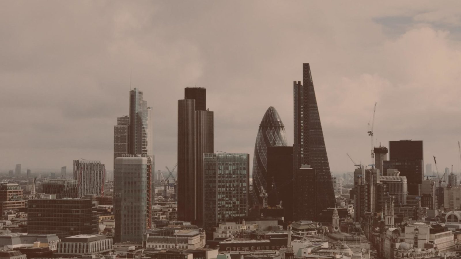City of London in sepia