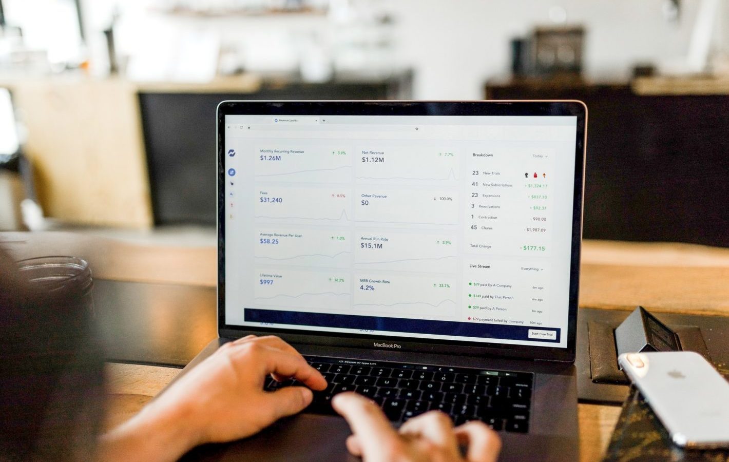 Person typing on a laptop