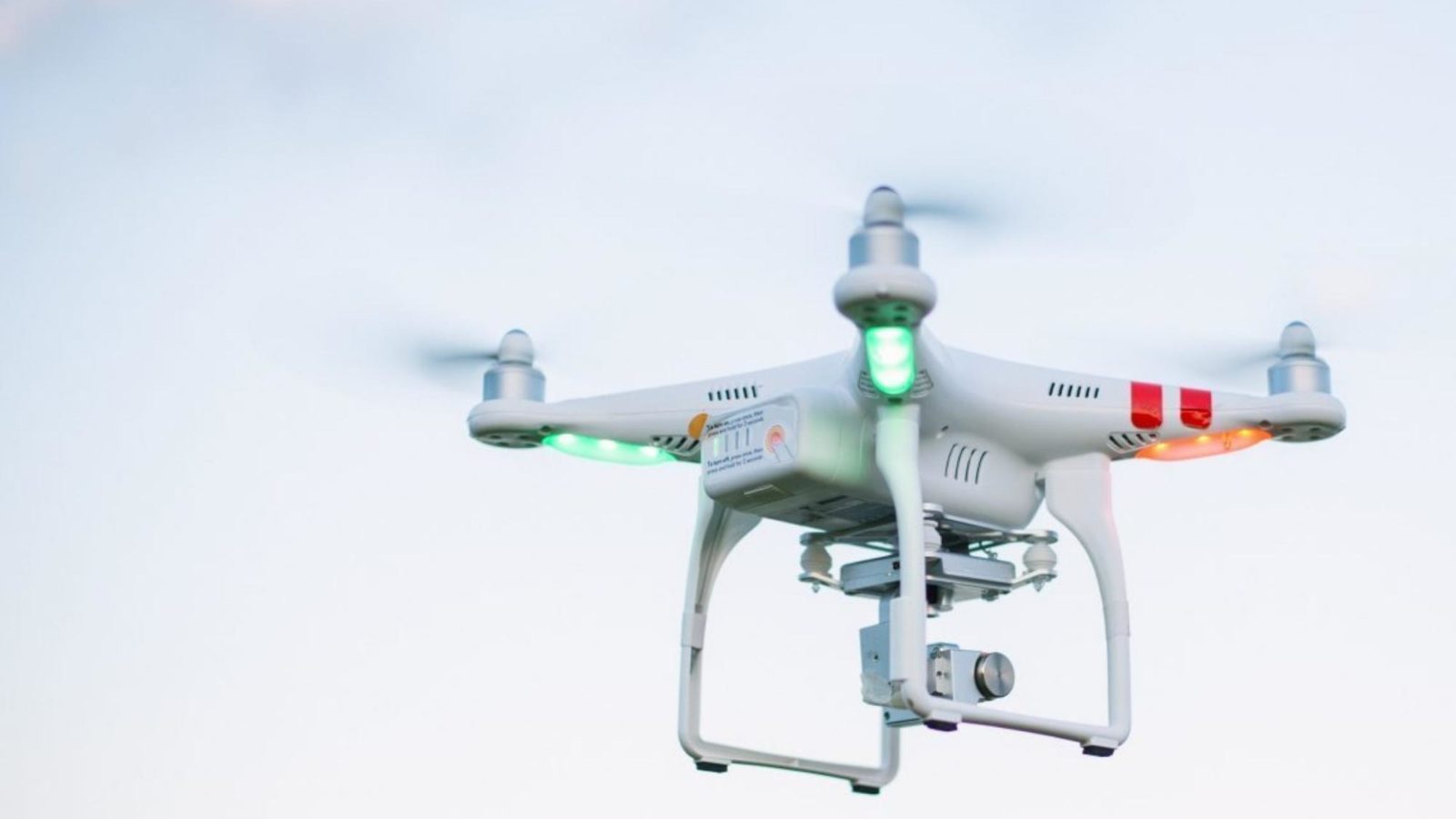 Quadcopter drone in the sky