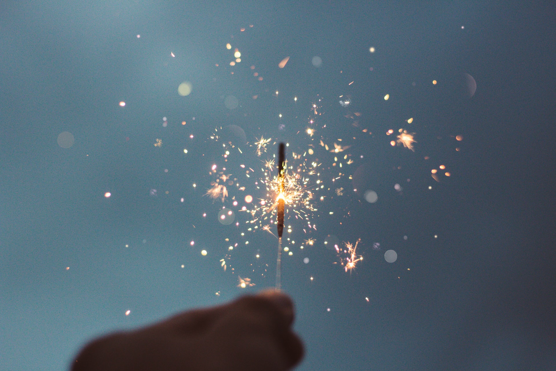 A burning sparkler