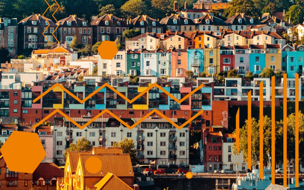 A cityscape view of Bristol