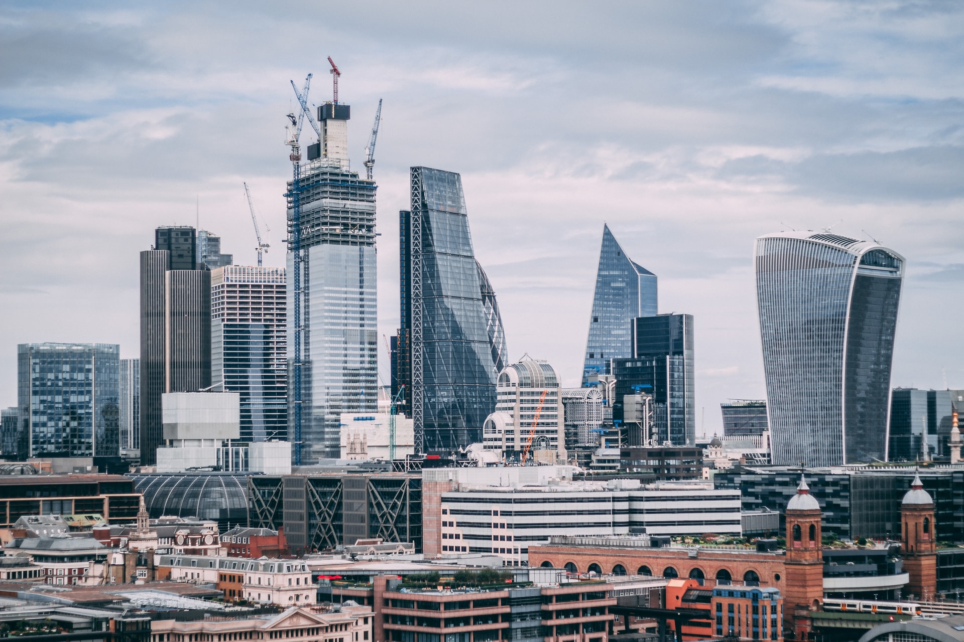 High rise buildings in London