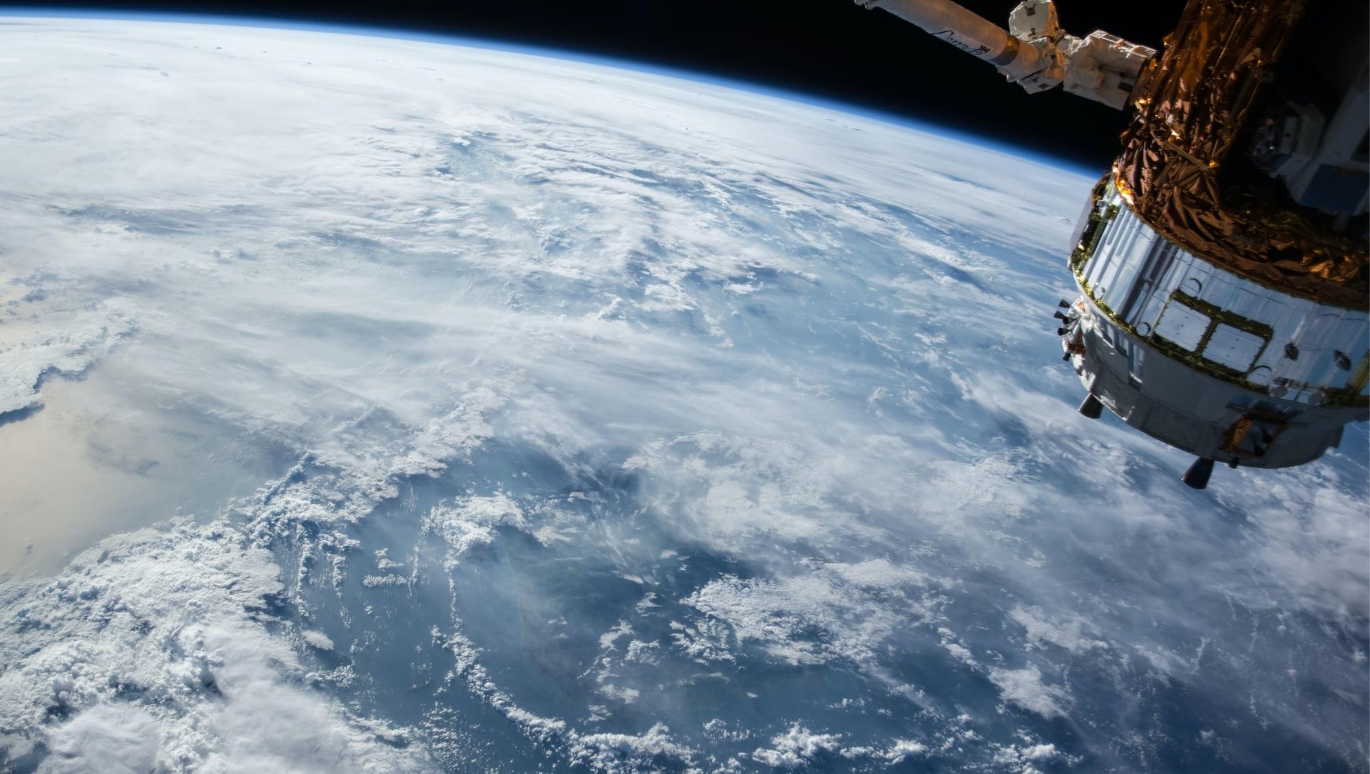Satellite above the earth