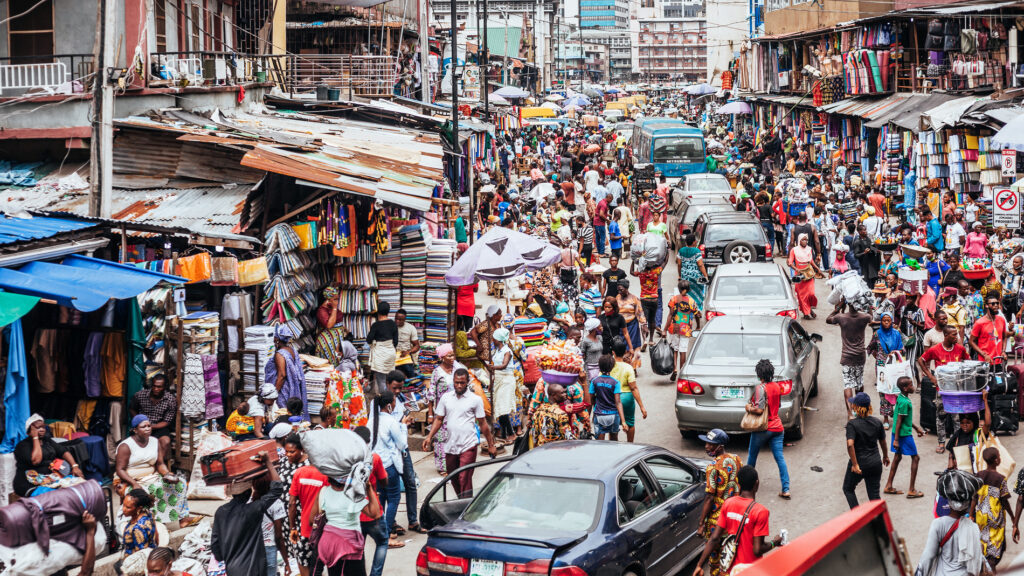 Photo of a busy marketplace