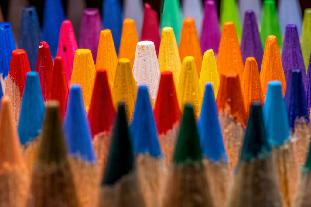 coloured pencils|Lego rainbow