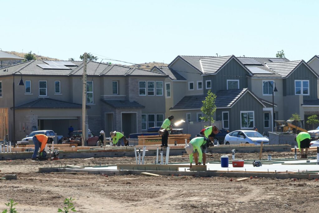 construction workers working on a housing development
