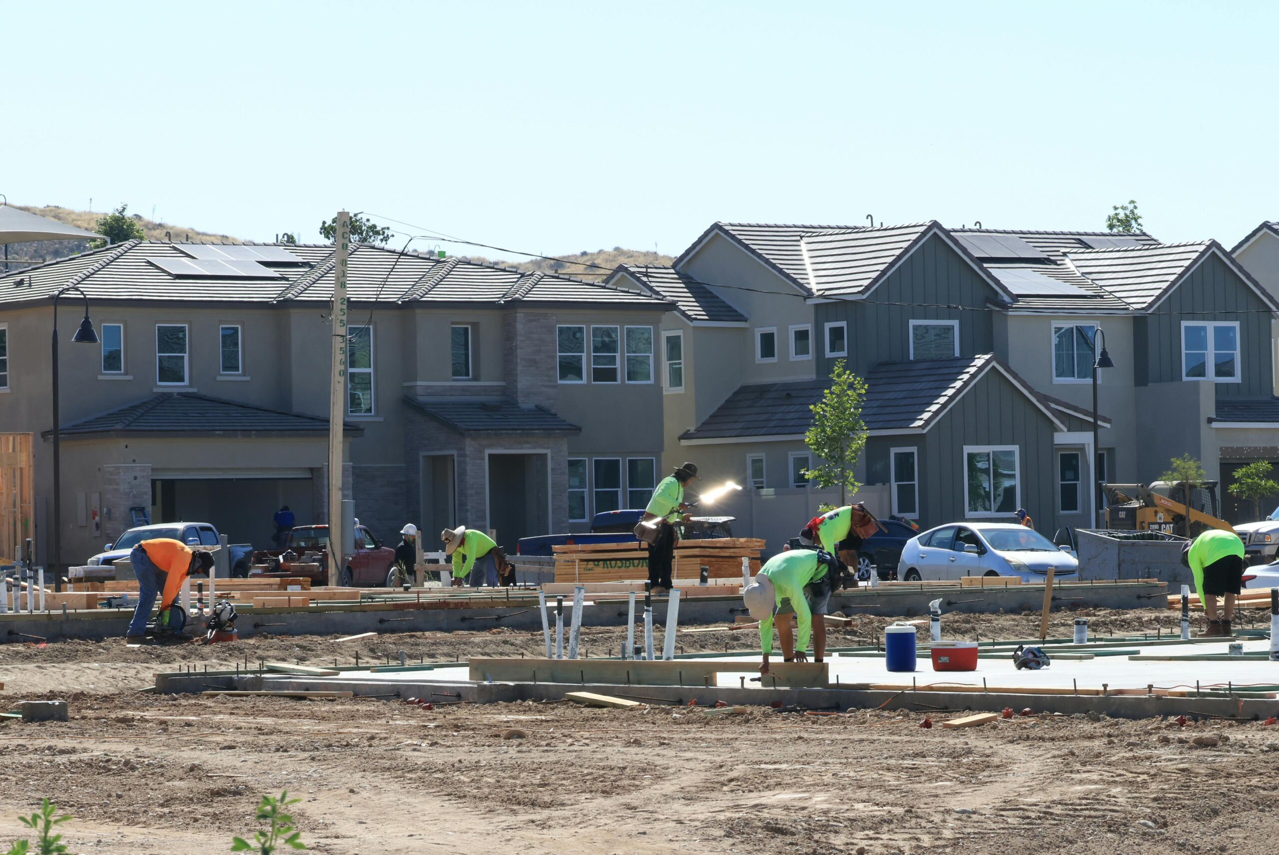 construction workers working on a housing development