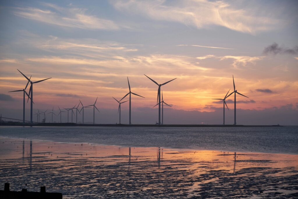 Wind farm in sea